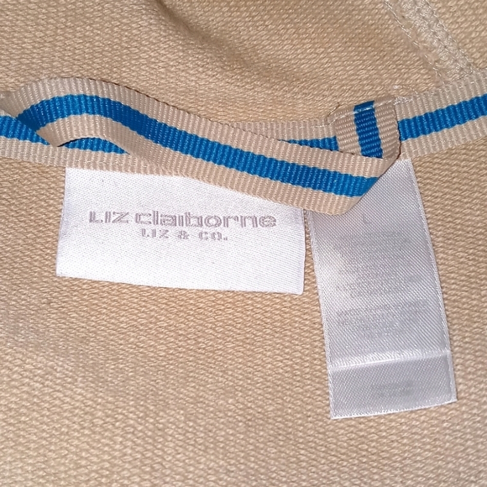 TaN "LIZ CLAIRBORNE" LIZ & CO. zip, pullover hoodie SIZE: L @**See Pics** - Picture 7 of 7